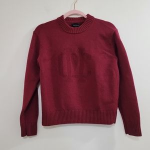 Club Monaco 100% wool crest imprint logo S